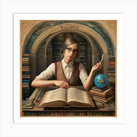 The Young Librarian 16 Art Print