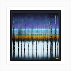 Trees In The Night Art Print