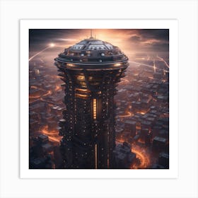 Futuristic City Art Print