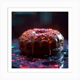 Donut With Icing Art Print