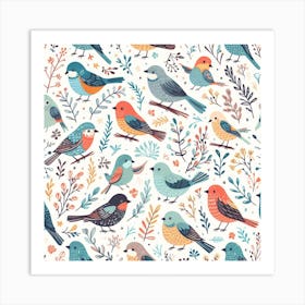 Bird Pattern Art Print