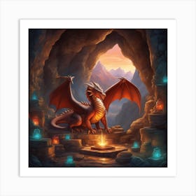 Dragon In The Cave 1 Art Print