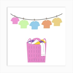 Laundry Basket Art Print