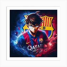 Barcelona Anime lovers canvas❤️🖼️ Art Print