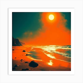 Sunset On The Beach 10 Art Print