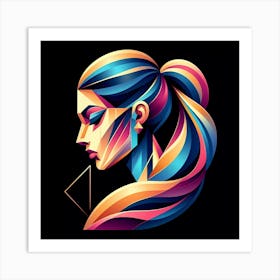 Abstract Portrait Of A Woman 2 Art Print