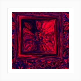 Abstract Red Square Art Print