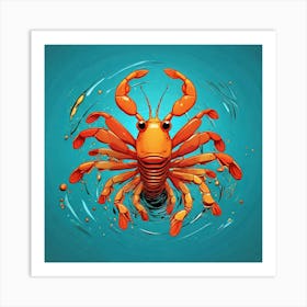 Crab In The Water 2 Art Print