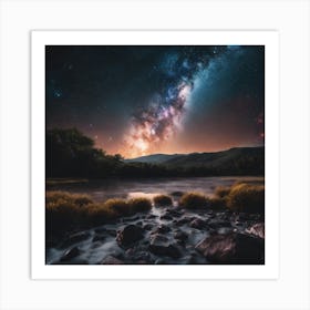 Milky Over The River Art Print