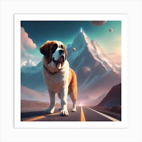 Space Dog Art Print