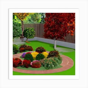 Garden In Autumn 1 Art Print