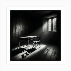 Table In The Dark 1 Art Print