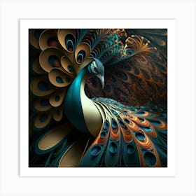 Peacock Art Print