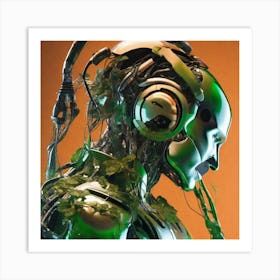 Robot Head 8 Art Print