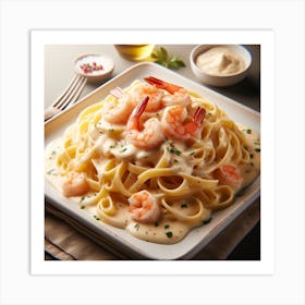 Pasta With Shrimp 1 Art Print