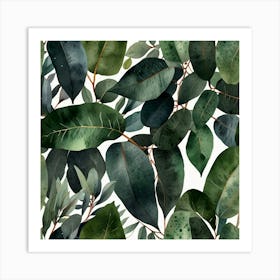 Default Watercolor Eucalyptus Leaves Art 0 Art Print