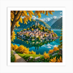 Autumn On Lake Bled Art Print