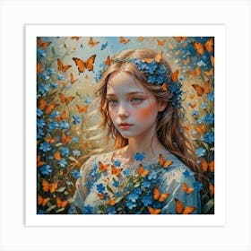 Butterfly Girl Art Print