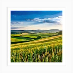 Grass German Cultivate Commercial Ecology Plant Sun Day Cultivated Scene Green Flying Pa (10) Art Print