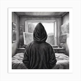 Hooded Man Art Print