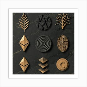 Collection Of Geometric Shapes Art Print