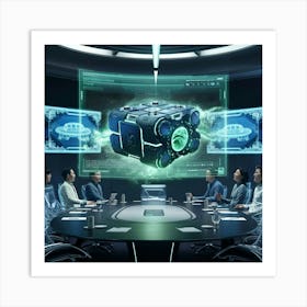 Futuristic Conference Room 5 Art Print