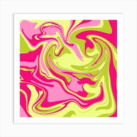 Opal Swirl Square Art Print