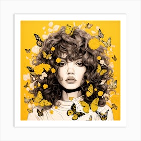 Butterfly Girl 23 Art Print