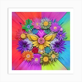 Butterfly Flower Art Print