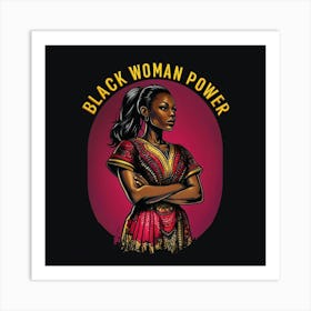 Black Woman Power Art Print