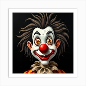 Clown Color Caricature Art Print