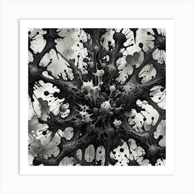 Black Splatters 2 Art Print