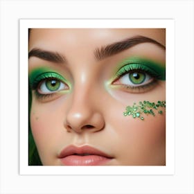 St Patrick'S Day Makeup Art Print