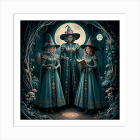 A Captivating Illustration Of Three Witches Dresse 7ahmqwwjt Czfdkvoi7wjw S9d Z0ymqc2 F6bhuqlinq Art Print