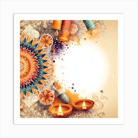 Diwali Background 3 Art Print