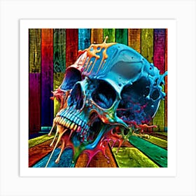 Colorful Skull    Art Print