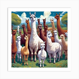 Llamas 1 Art Print