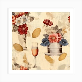 Vintage Florals Art Print