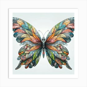 Butterfly Art Drawing 1 Art Print