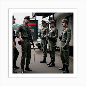 Asian Soldiers In Uniform Art Print