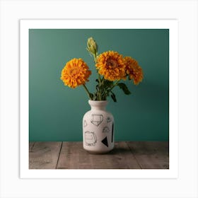 Vase With Flowers Art Print