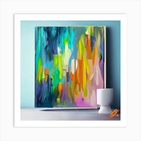 Abstract Modern Oil Painting With Simple Colors Art Print