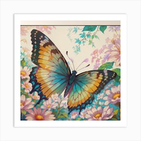 Butterfly In The Garden 1 Art Print