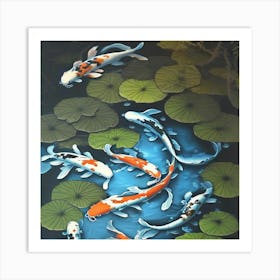 Koi Pond Art Print