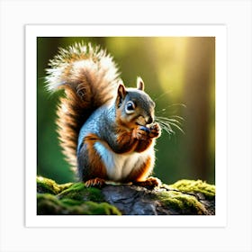 Squirrel In The Forest 261 Art Print