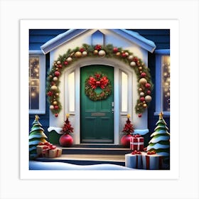 Christmas Door 48 Art Print