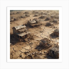 Village In The Desert 1 Art Print