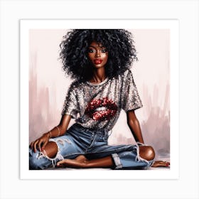 Afro Girl 71 Art Print