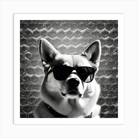 Dog In Sunglasses 2 Art Print