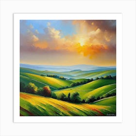 Sunset In The Countryside 12 Art Print